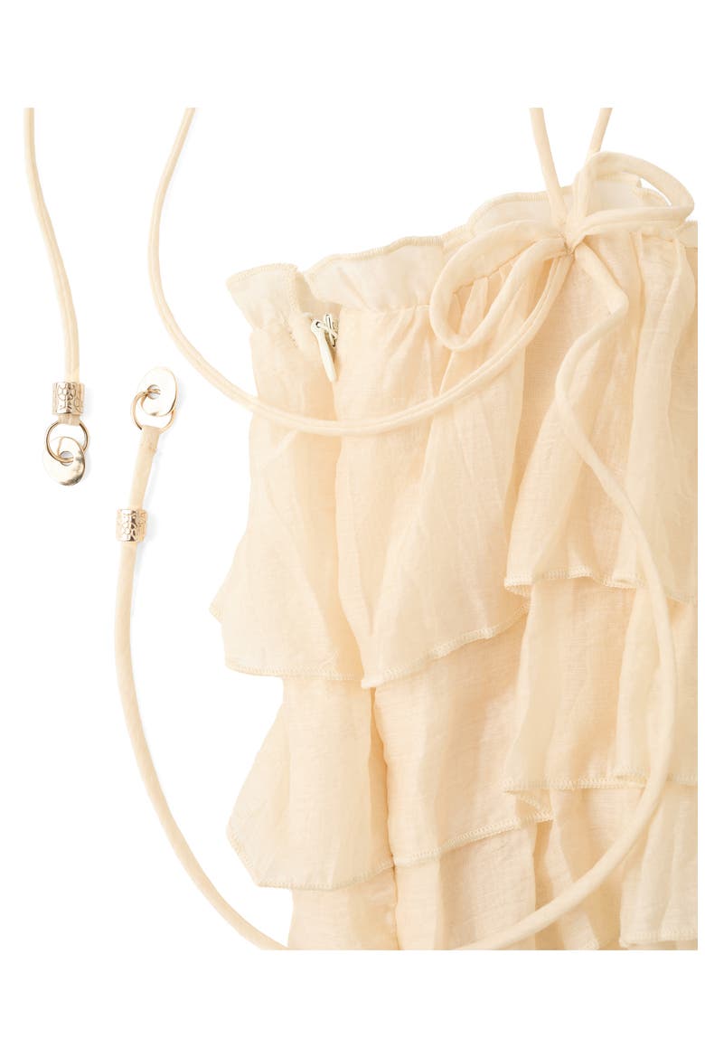 Layered Ruffle Crop Camisole, Alternate, color, ECRU
