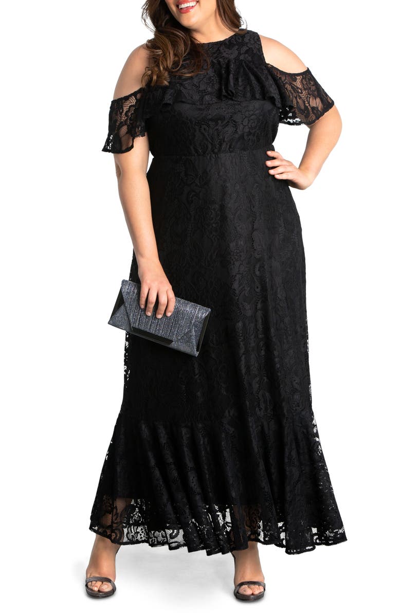 Kiyonna Riviera Lace Evening Gown, Alternate, color,