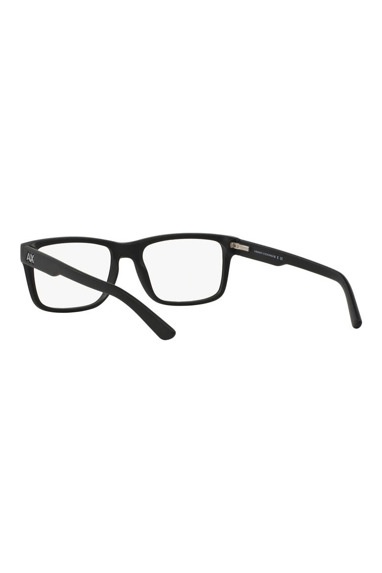 53mm Rectangular Optical Glasses, Alternate, color, MATTE BLACK