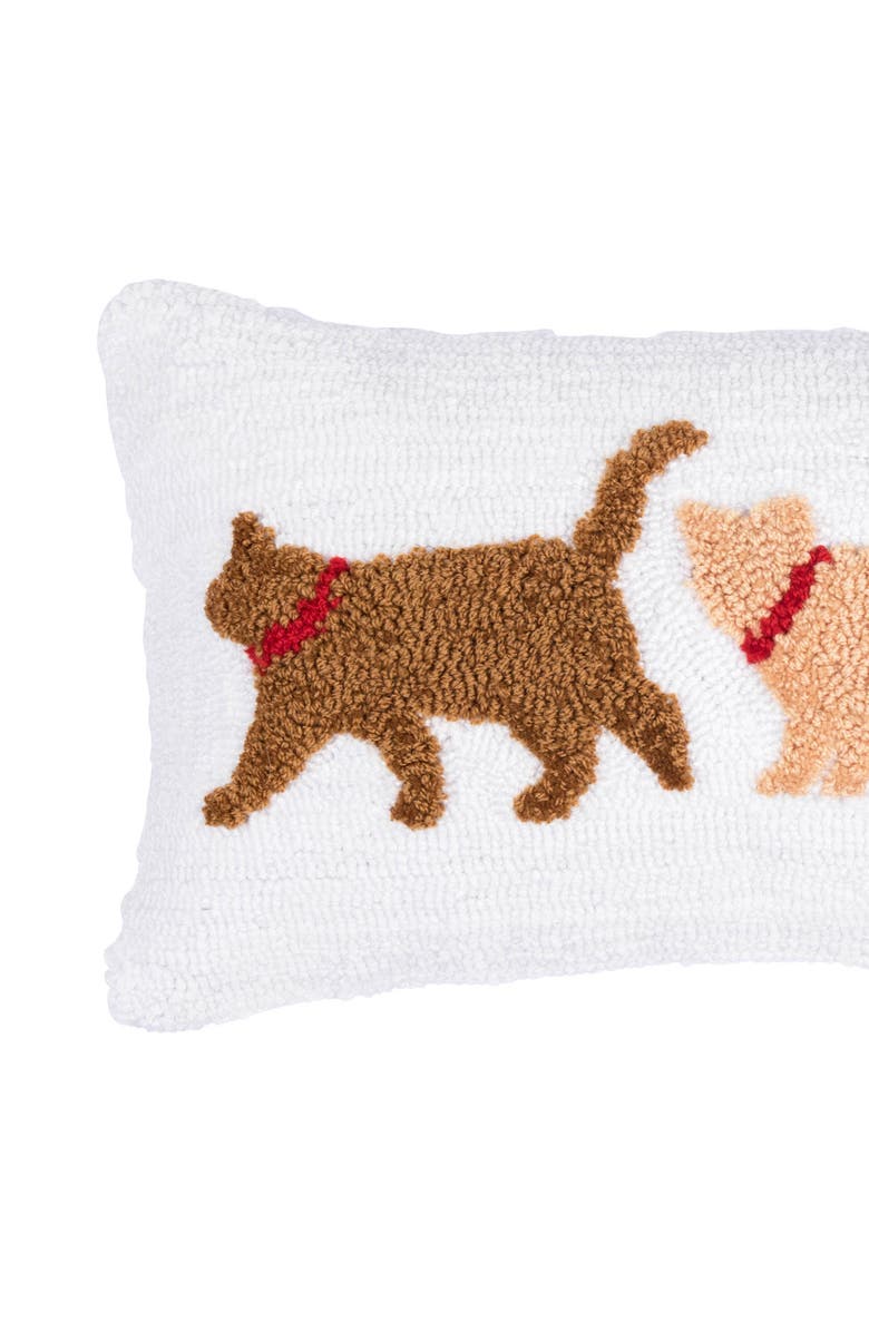 C&F Home Pets Trio Hooked Throw Pillows, Alternate, color, White