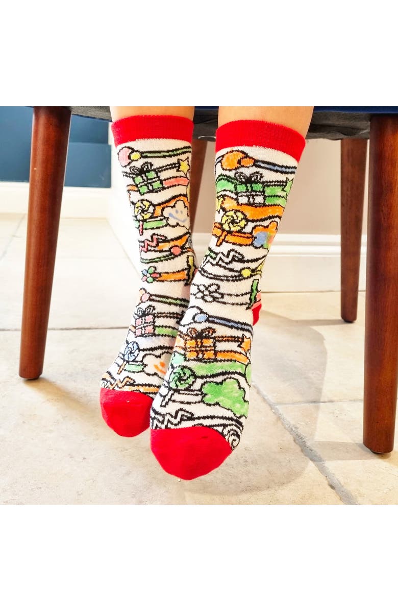 Buddy & Barney Doodle Socks DIY Color Your Own Socks Craft Set, Kids 3+, Alternate, color, 