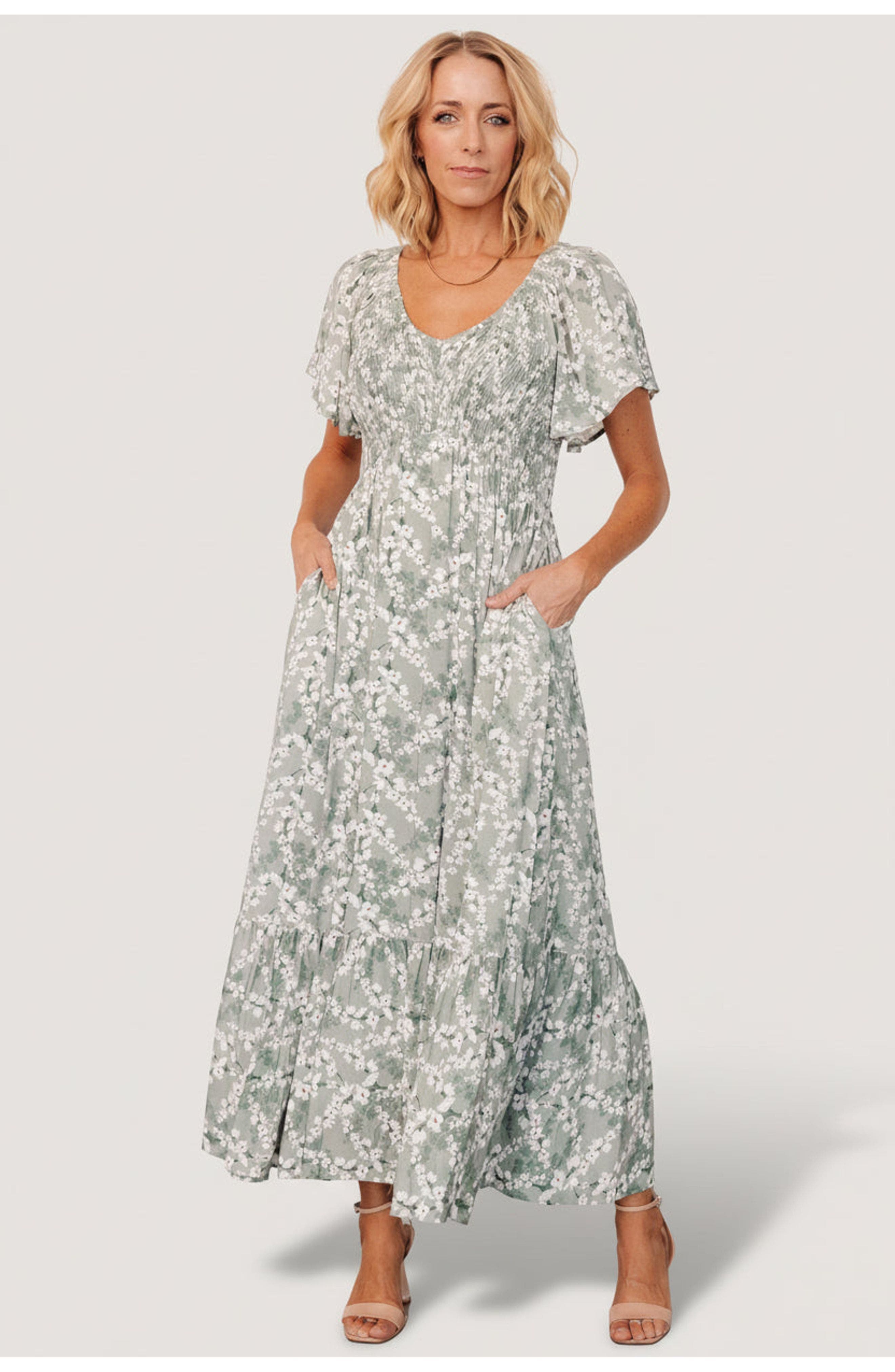 Sage + Off White Floral