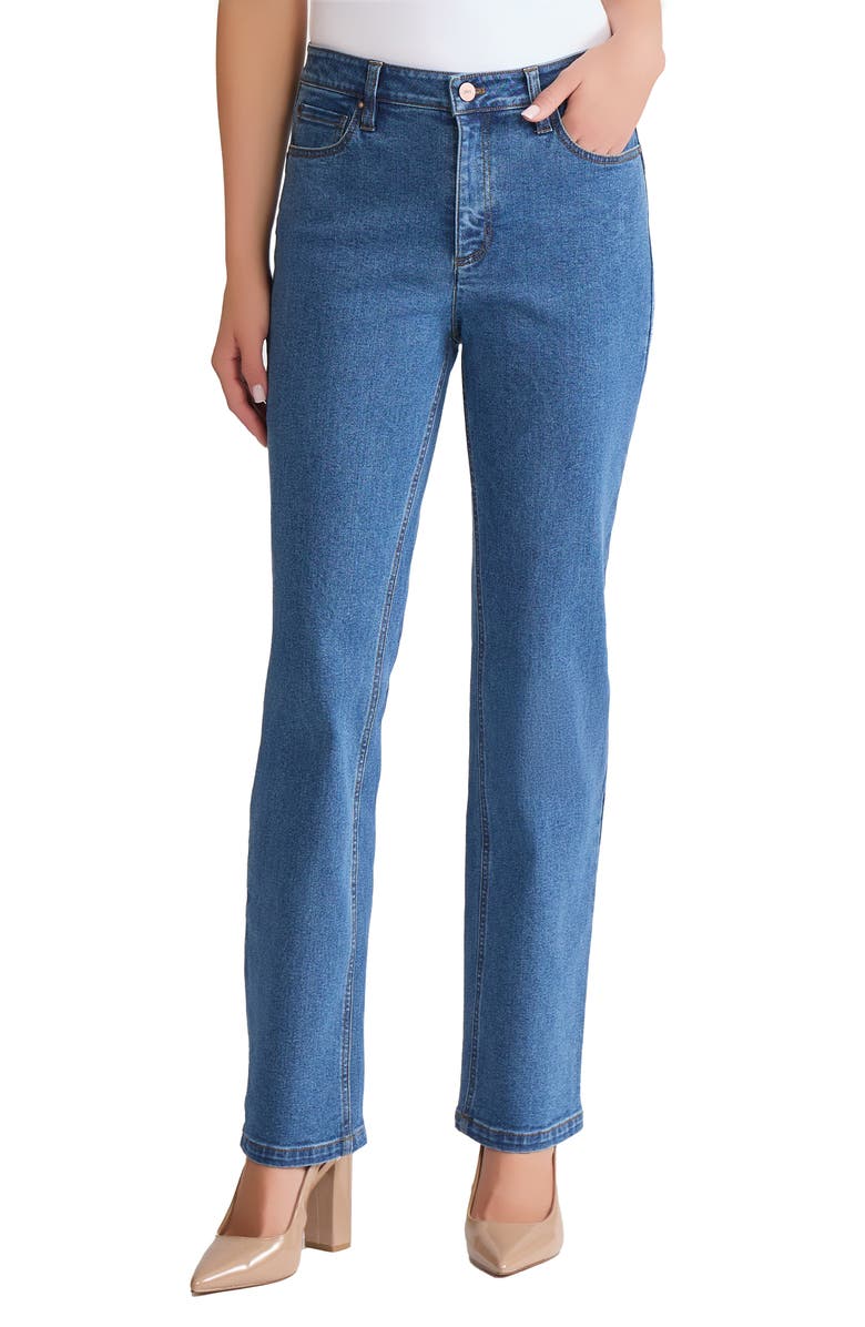 Jones New York Lexington Straight Leg Jeans, Main, color, Oasis Wash