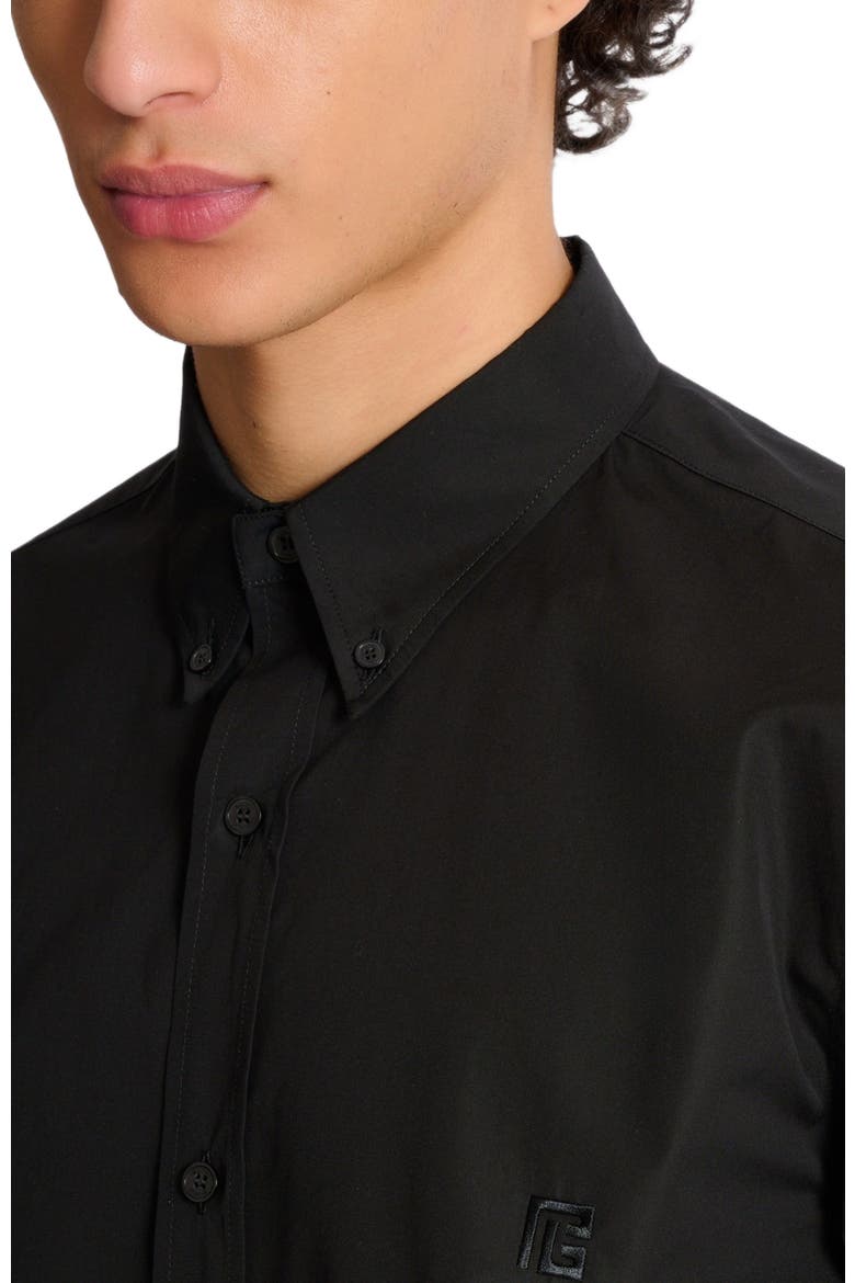 Cotton poplin shirt, Alternate, color, black