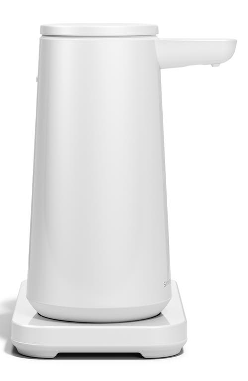Simplehuman Rechargeable Sensor Pump Foam Soap Dispenser With Caddy Cup In White