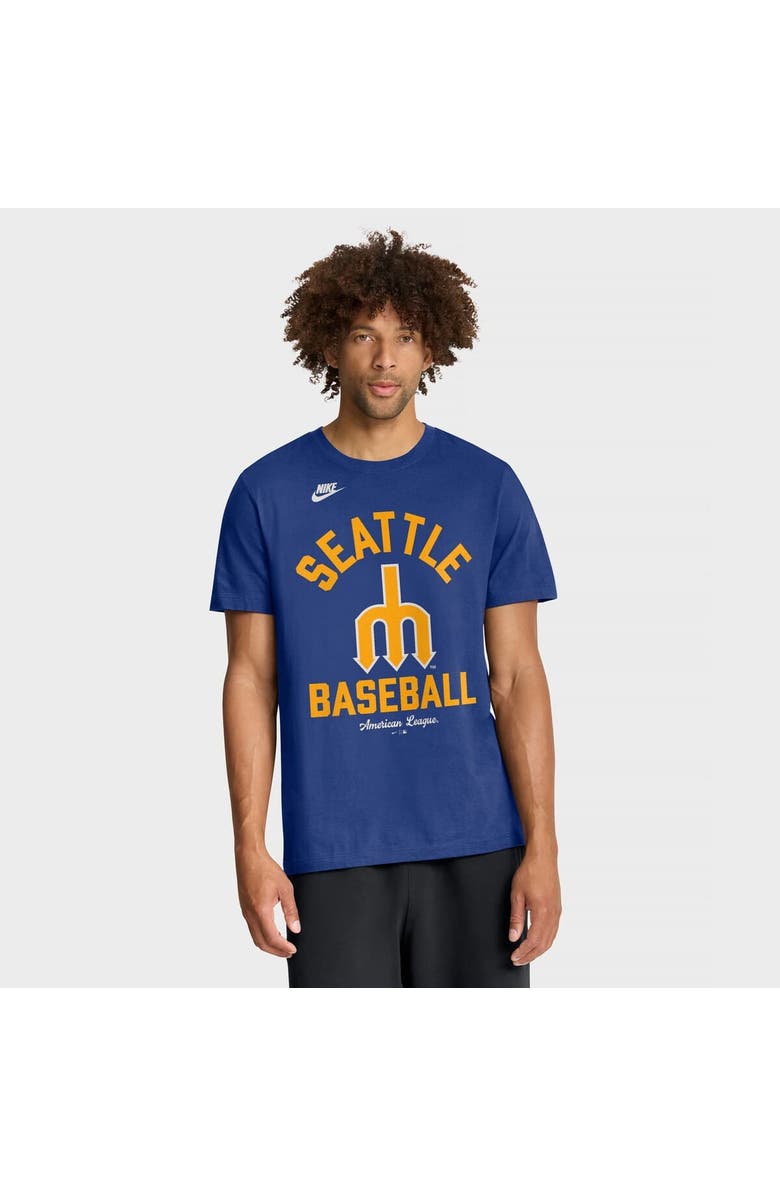 Nike Men's Nike Royal Seattle Mariners Cooperstown Collection T-Shirt, Main, color, Royal