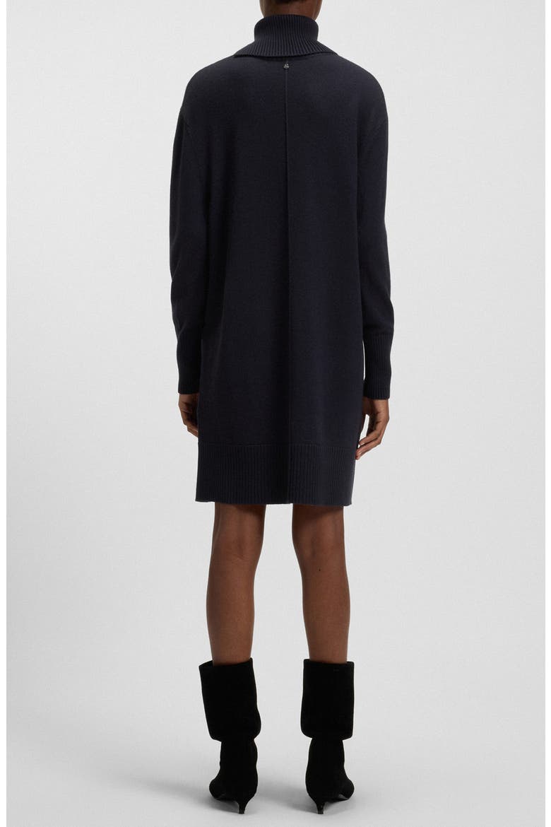 Feringatessa Long Sleeve Turtleneck Virgin Wool Blend Sweater Dress, Alternate, color, DARK BLUE