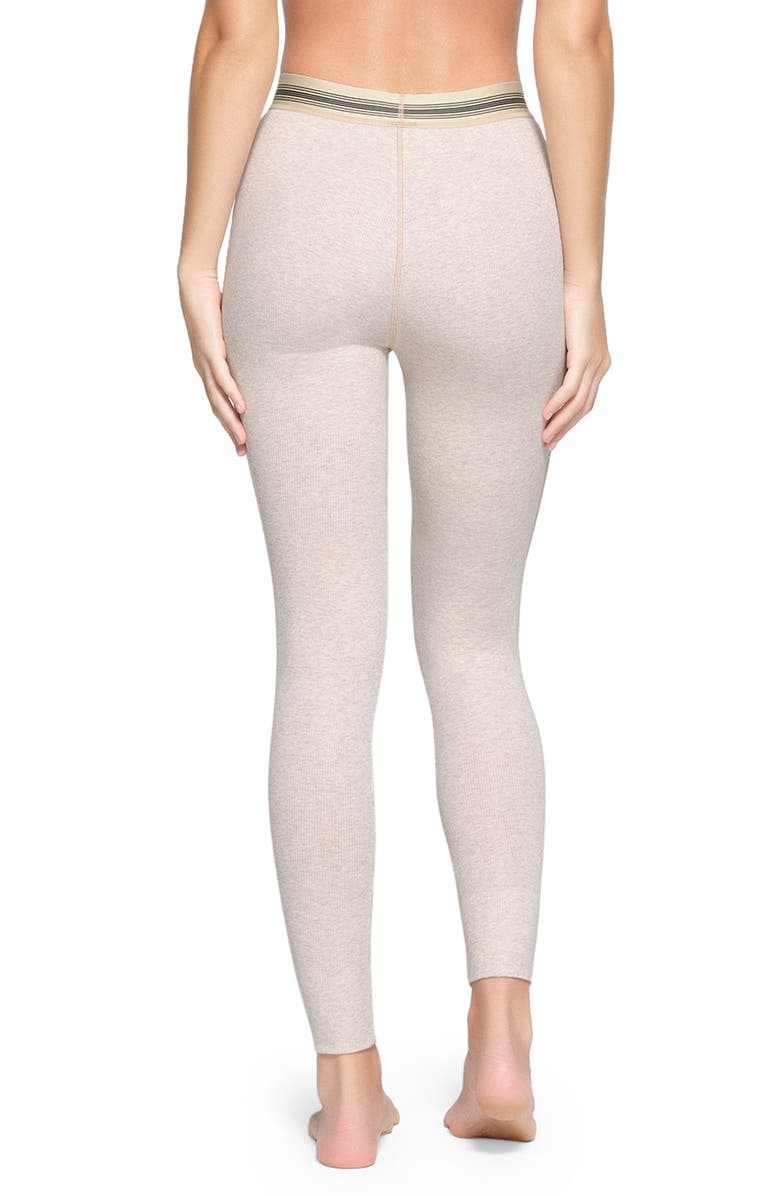 SKIMS Stretch Cotton Rib Leggings, Alternate, color, 