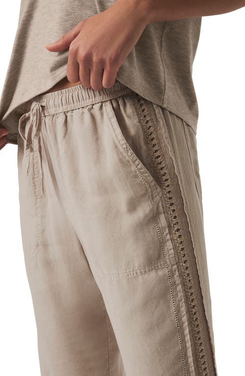 Splendid Angie Straight Leg Linen Blend Drawstring Pants In Neutral