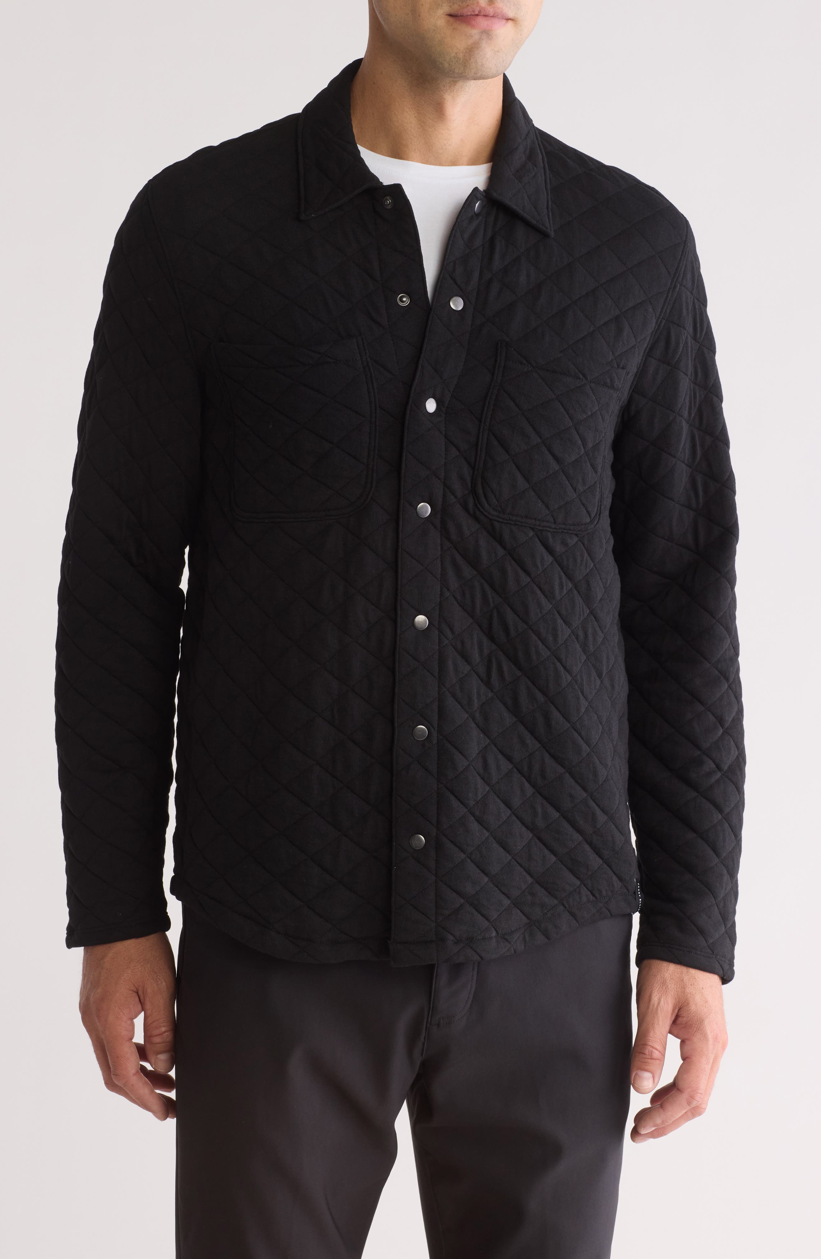 Perry Ellis Diamond Quilted Shirt Jacket
