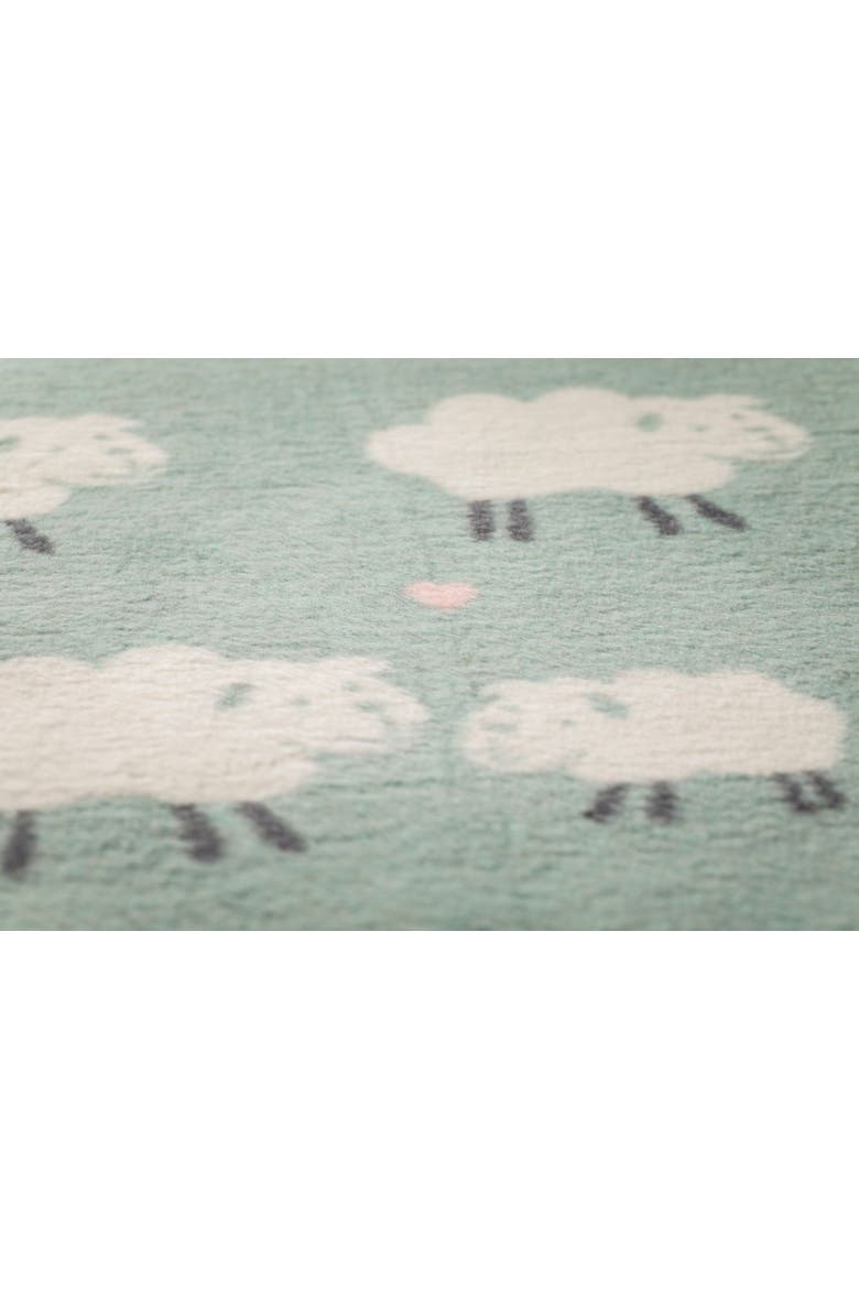 Mila Sheep Allover Baby Blanket, Alternate, color, Light Green