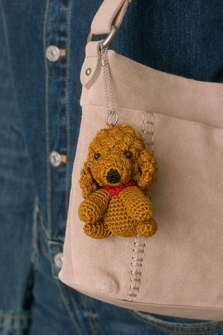 Yarnicharmz Hand Crochet Dangle - Dogs, Alternate, color, Golden Labradoodle