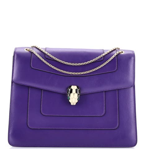 Serpenti Forever Square Shoulder Bag Leather Large