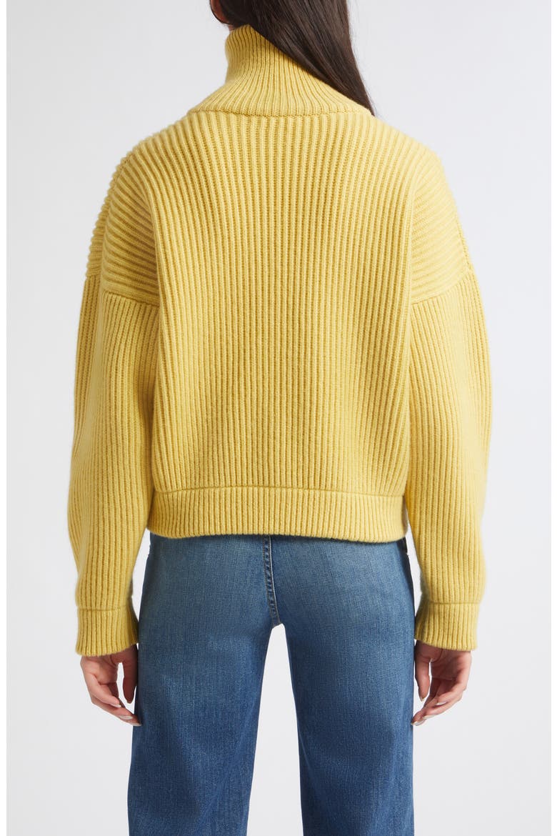 Rowan Rib Half Zip Sweater, Alternate, color, YELLOW
