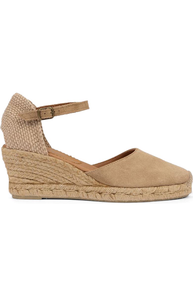 Penelope Chilvers Ankle Strap Espadrille Platform Wedge Pump, Main, color, Sand