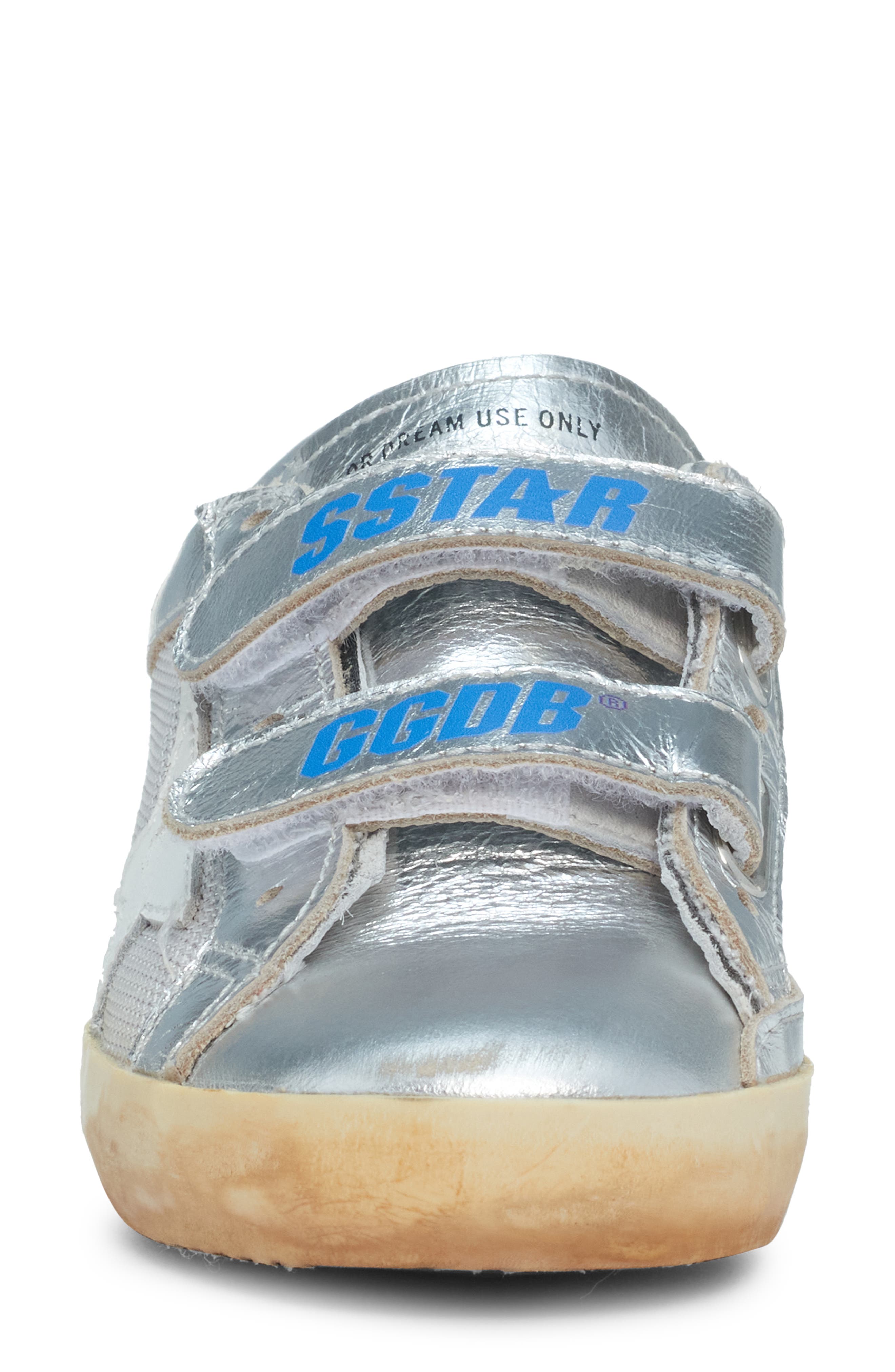 Golden Goose Kids' Old School Mesh & Metallic Leather Sneaker, Alternate, color, 