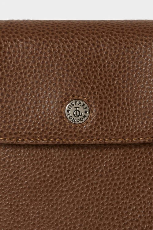 Osprey London The Madison Leather Phone Bag In Brown