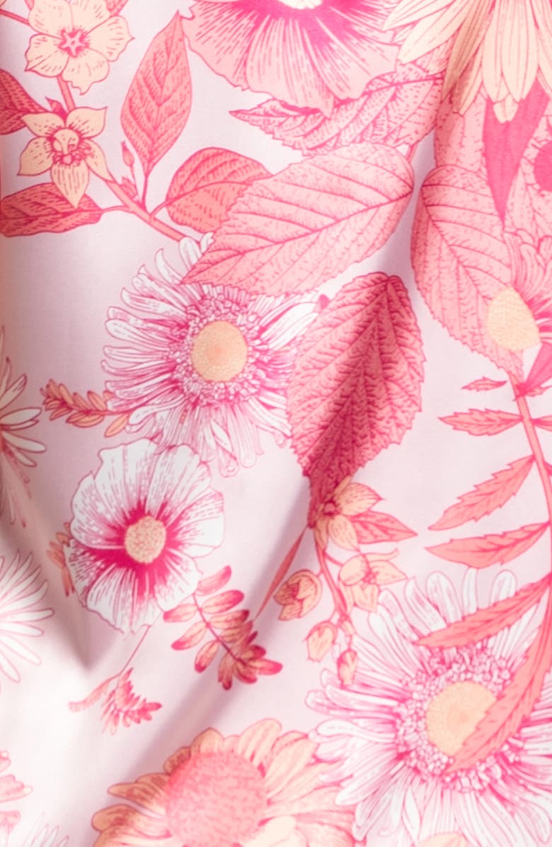 In Bloom by Jonquil Stefani Satin Short Pajamas, Alternate, color, Pink Print