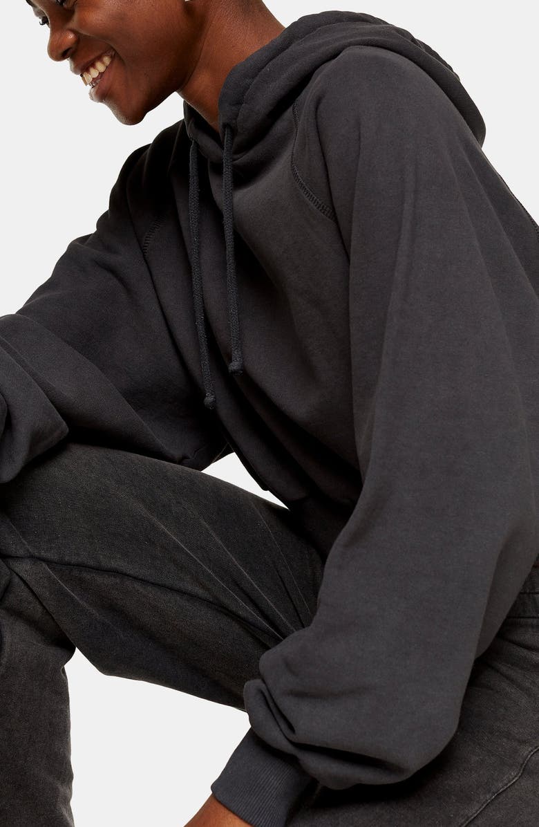 Topshop Crop Hoodie, Alternate, color,