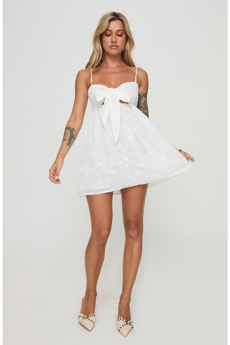 Granno Cutout Sleeveless Minidress, Alternate, color, WHITE