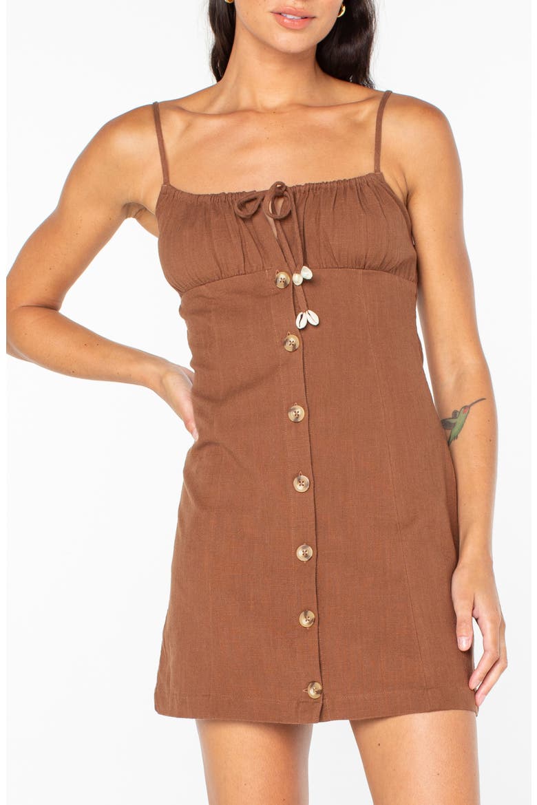 Somewhere Sunny Cotton Minidress, Alternate, color, TIRAMISU