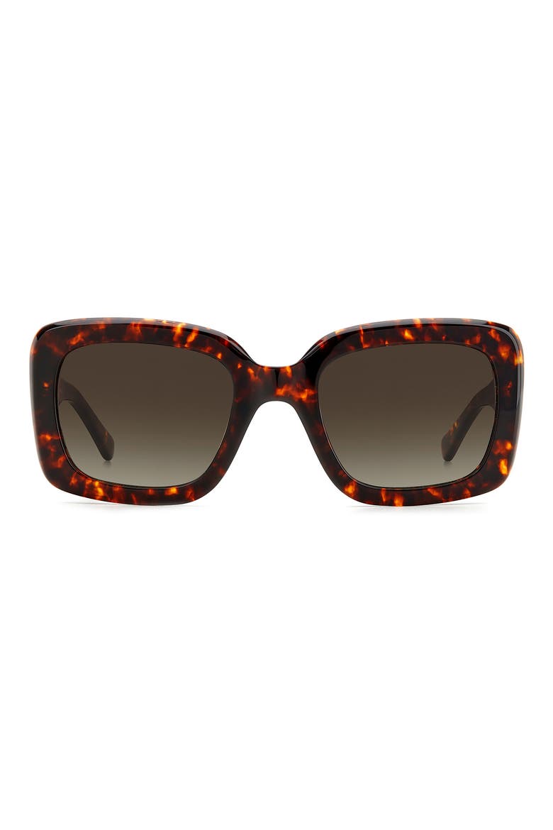 bellamys 52mm gradient rectangular sunglasses, Main, color, HAVANA
