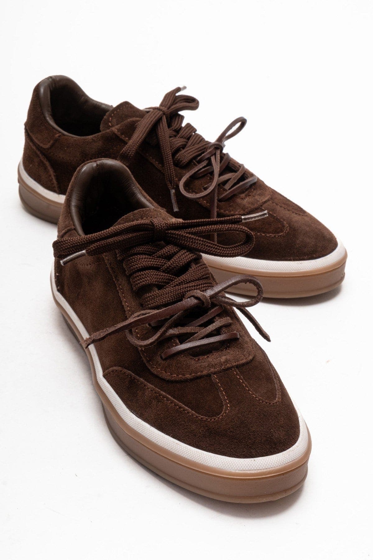 Forever & Always Shoes Melle Leather Sneaker, Main, color, Brown Suede