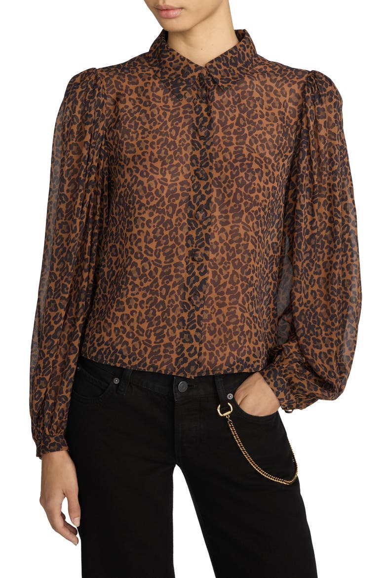 The Prairie Silk Shirt, Main, color, LIGHT LEOPARD MULTI