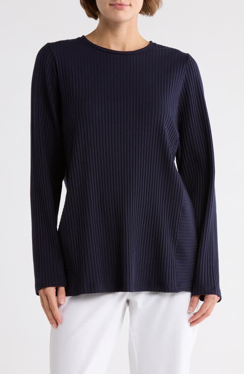 Crewneck Textured Rib Tunic