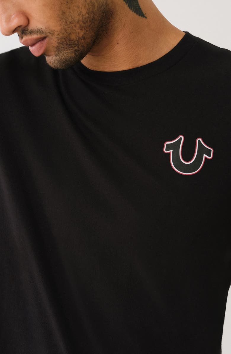 True Religion Tri Arch Logo Cotton Graphic T-Shirt, Alternate, color, 