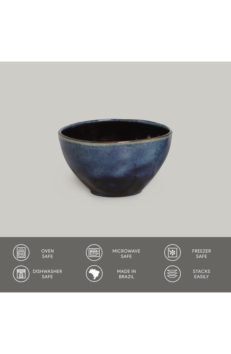 Porto Brasil Organic Soup/Dessert Bowl Set of 6, Alternate, color, Denim