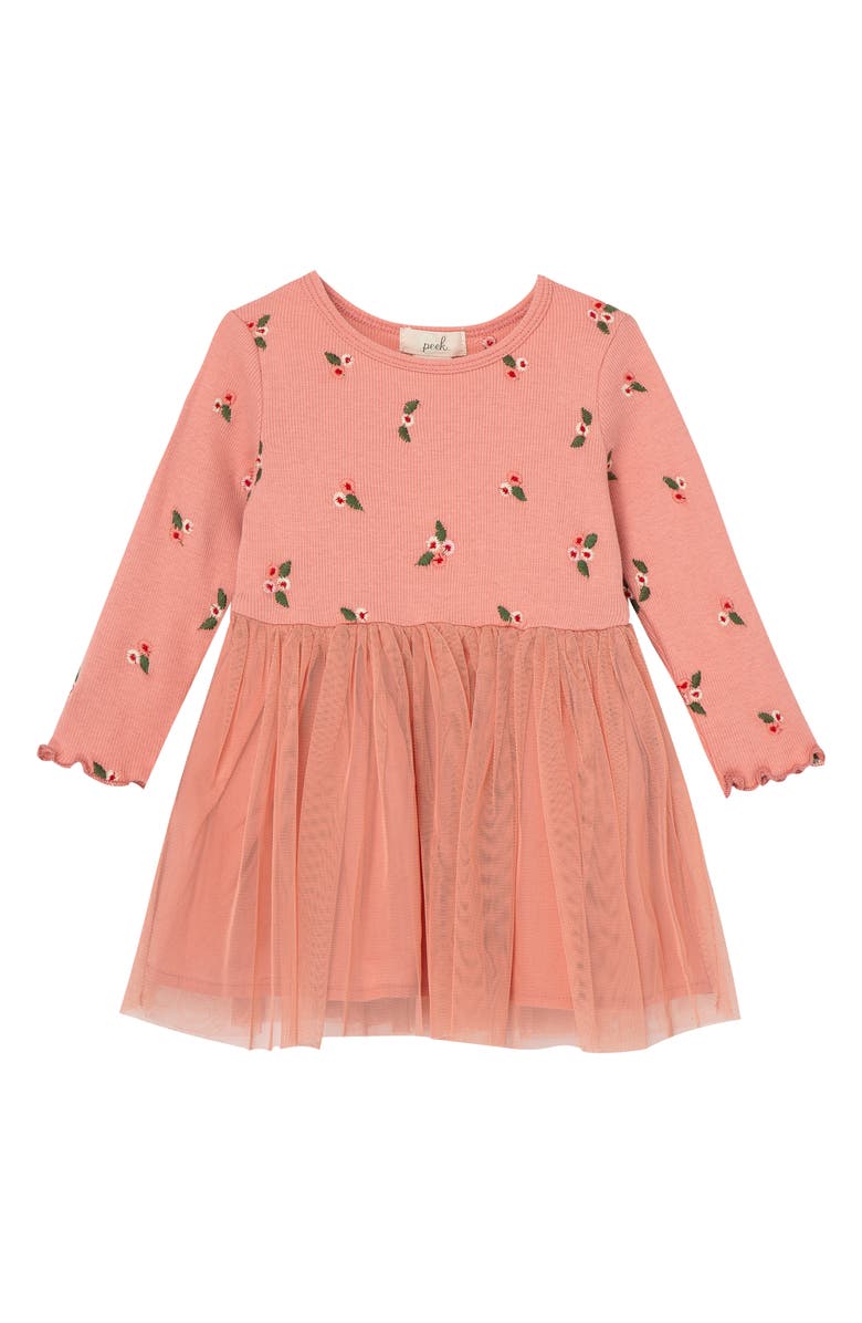 Peek Essentials Floral Long Sleeve Tulle Dress, Main, color,