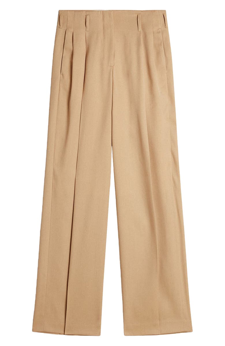 Golden Goose Hollywood Waist Virgin Wool Gabardine Wide Leg Pants, Alternate, color, 