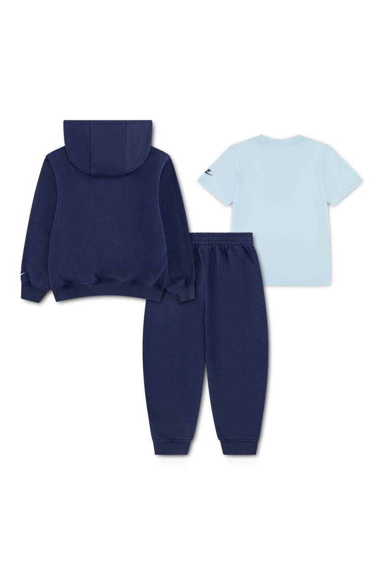 Kids' 3-Piece T-Shirt, Hoodie & Pants Set, Alternate, color, MIDNIGHT NAVY
