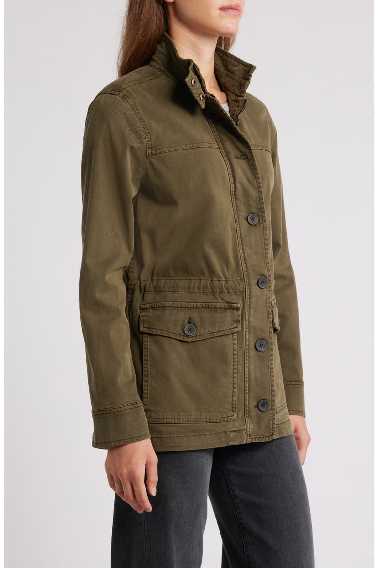 Cotton Blend Utility Jacket, Alternate, color, OLIVE NIGHT