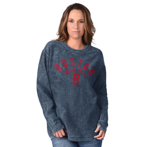 Women's G-III 4Her by Carl Banks Navy Boston Red Sox Comfy Cord Pullover Sweatshirt