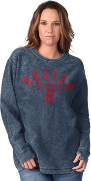 G-III 4HER BY CARL BANKS Women's G-III 4Her by Carl Banks Navy Boston Red Sox Comfy Cord Pullover Sweatshirt