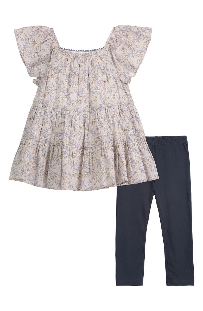 Pastourelle by Pippa & Julie PASTOURELLE BY PIPPA AND JULIE Peasant Top & Leggings Set, Alternate, color, 