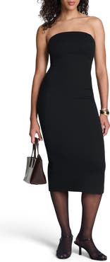 SPANX® Strapless Ponte Midi Dress