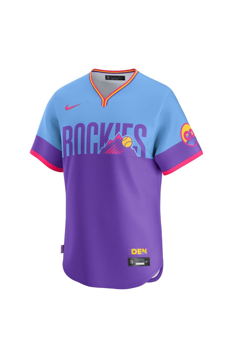 Nike Men's Nike Purple/Light Blue Colorado Rockies 2025 City Connect Limited Jersey, Alternate, color, Purple