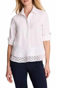 Eyelet Trim Shirt