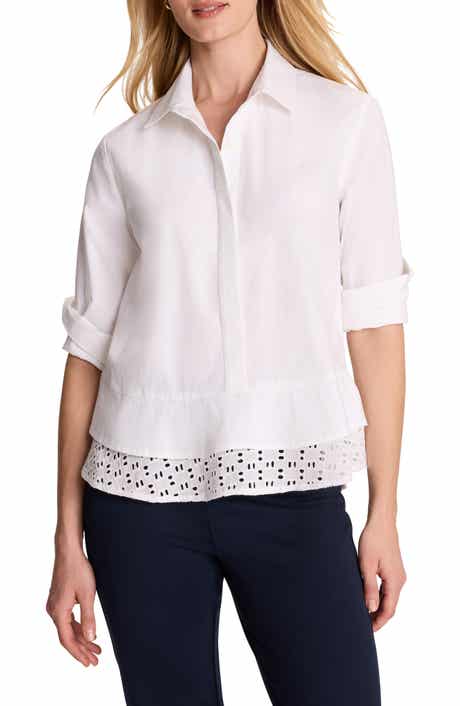 Eyelet Trim Shirt