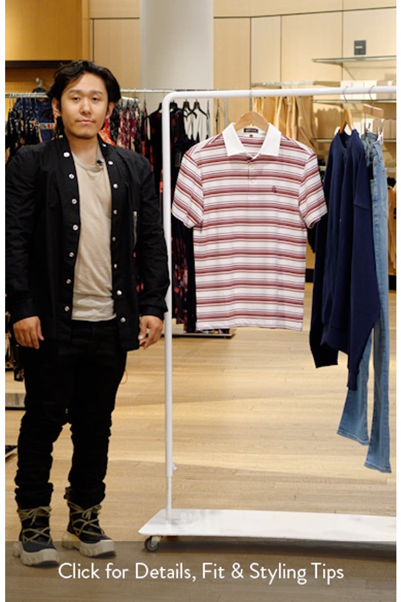 Monogram Stripe Golf Polo video
