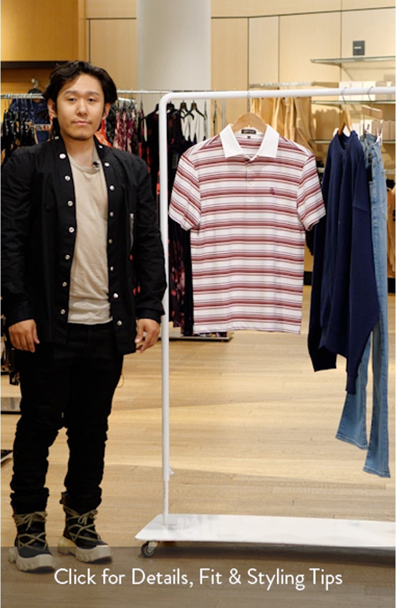 Monogram Stripe Golf Polo, sales video thumbnail