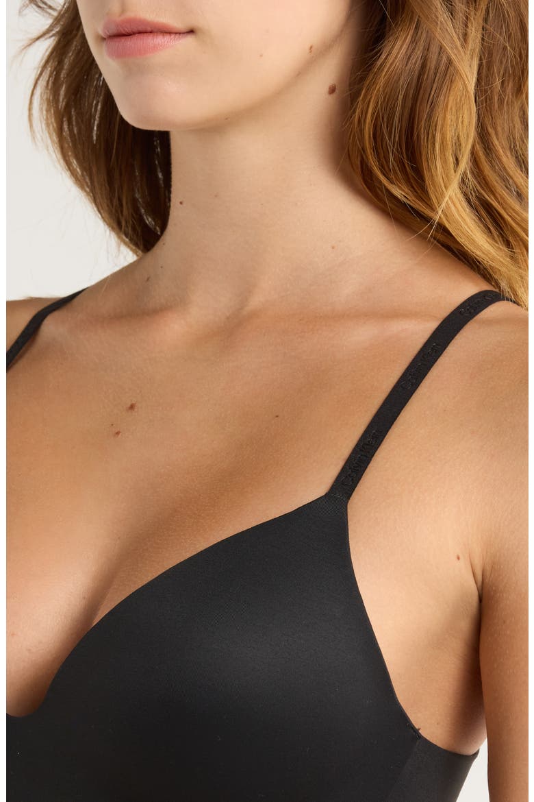 Wireless T-Shirt Bra, Alternate, color, BLACK