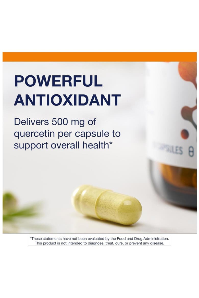 Quercetin 500 mg Immune Support Supplement Capsules 60 Capsules, Alternate, color, None
