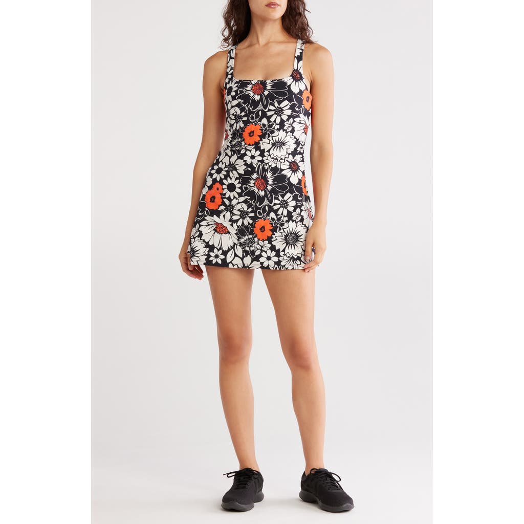 Free People Never Better Print Minidress In Black