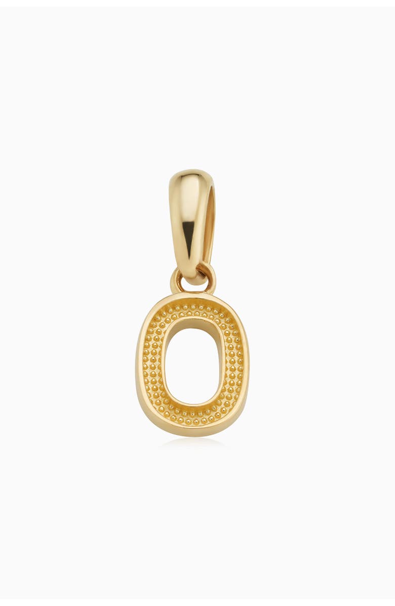 Oradina 14K Gold My Number Pendant Charm, Alternate, color, Number 0