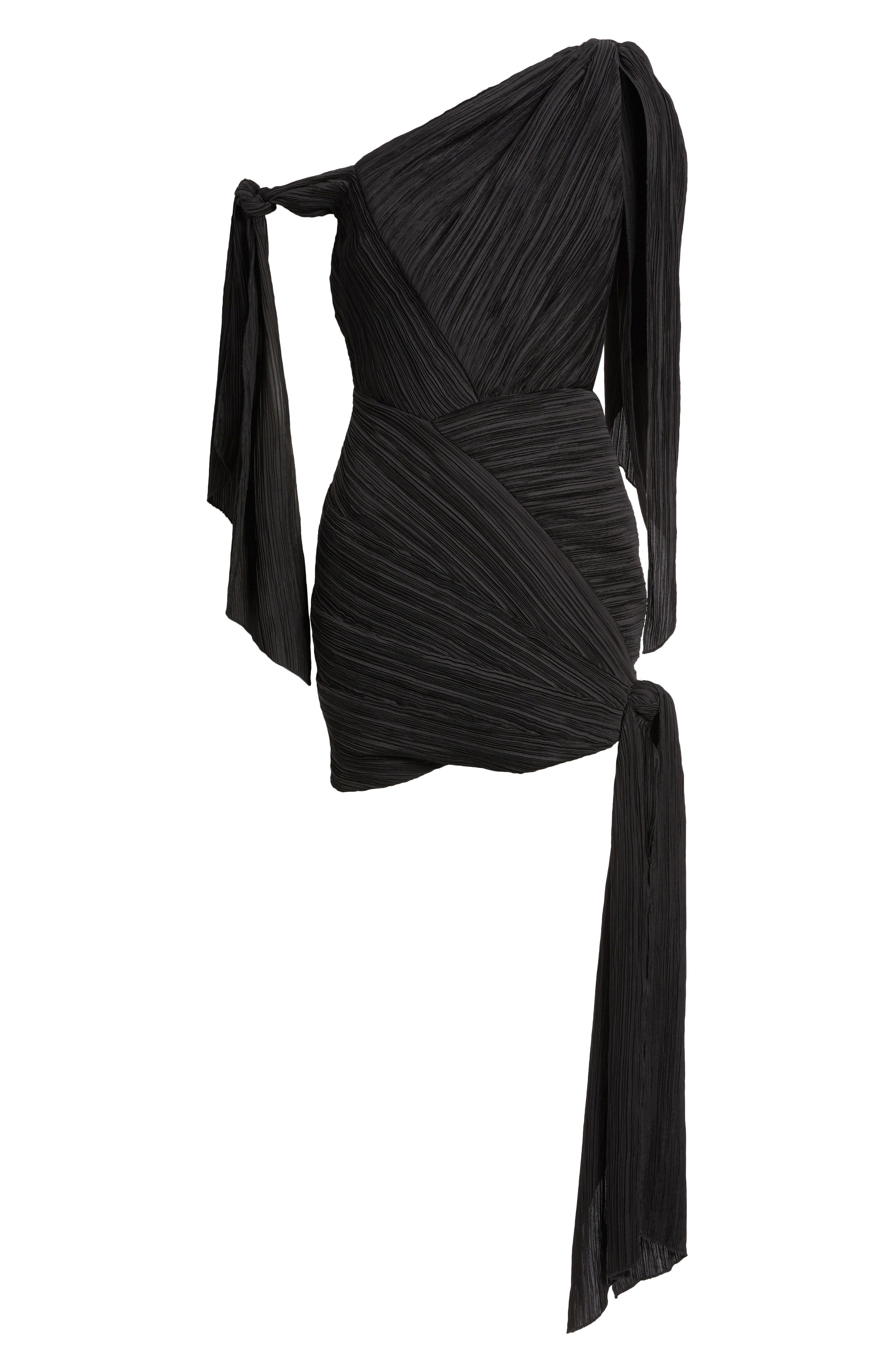 One Shoulder Dress Black