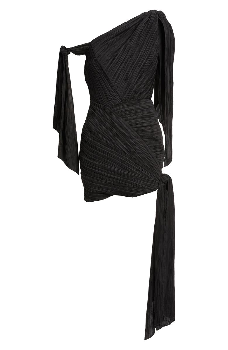 Cult Gaia Wonder One-Shoulder Micropleat Cocktail Minidress, Alternate, color, 